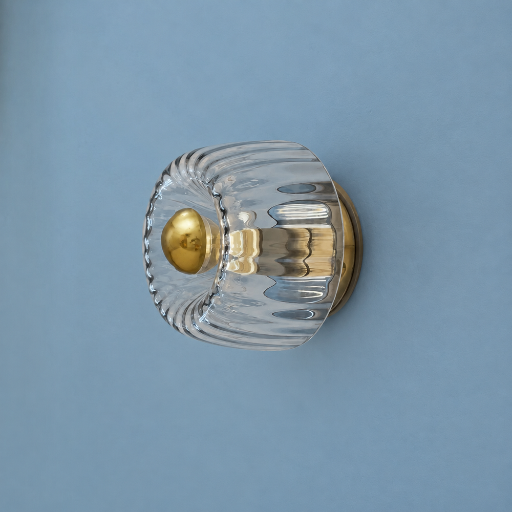 Nordica Bauhaus Wall Light – Scandinavian Glass Wall Lamp | Modern Ambient Lighting | Timeless Interior Elegance — light off, digitally edited atmosphere preview