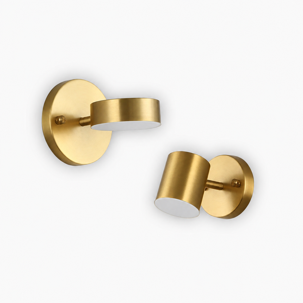 Scandinavian Copper LED Wall Lamp – Nordic Elegance with Functional Lighting — light off, digitally edited atmosphere preview