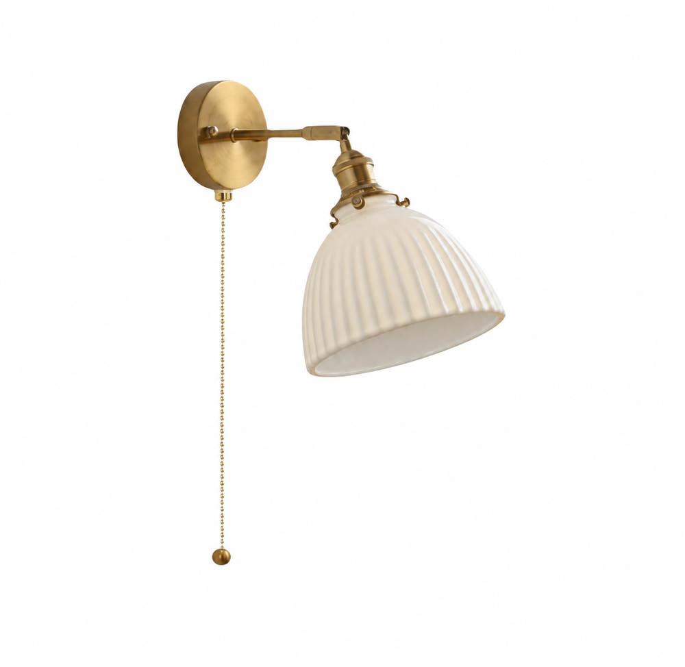 Takumi Glow Wall Light – Handcrafted Ceramic Wall Lamp | Japanese Minimalist Accent Lighting — light off, digitally edited atmosphere preview