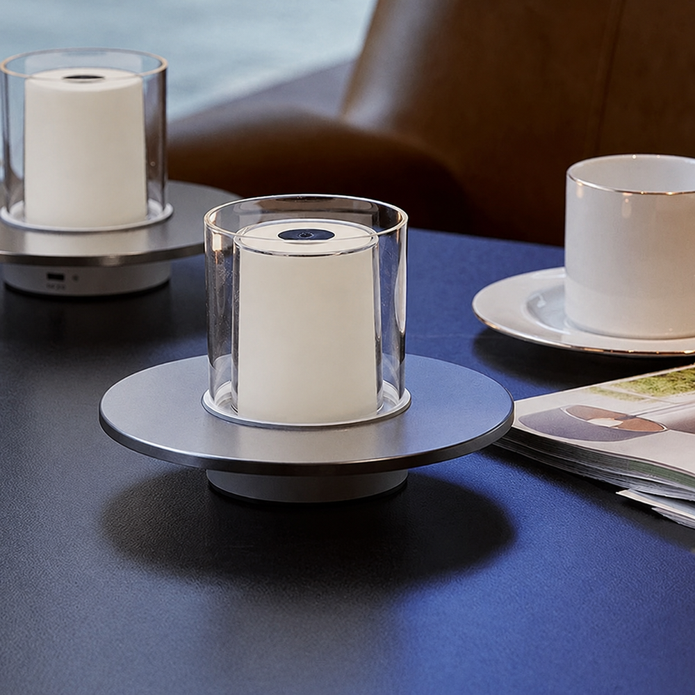 AuraFlame LED Mood Light – Induction Candle Lamp | Modern Ambient Lighting — light off, digitally edited atmosphere preview