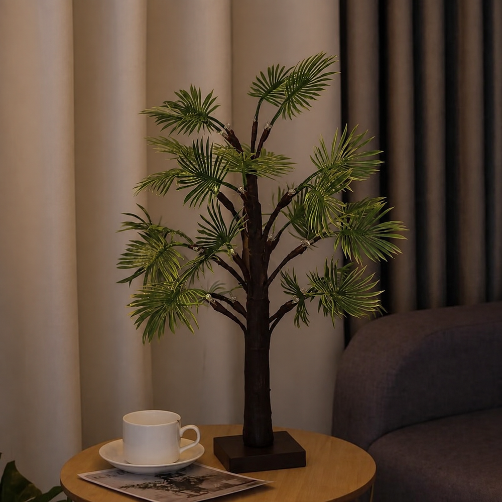 WinterPalm LED Decorative Light – Festive Palm Tree Lamp | Warm Ambient Holiday Lighting — light off, digitally edited atmosphere preview