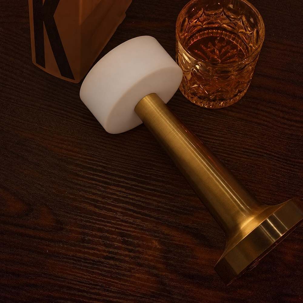 VeraLume Rechargeable Table Lamp – Cordless Ambient Lighting | Modern Metal Accent Lamp — light off, digitally edited atmosphere preview