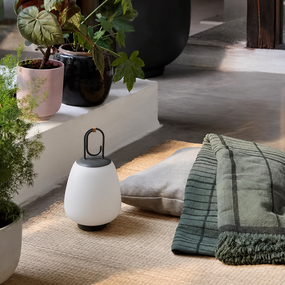 NordLume Rechargeable Table Lamp – Portable LED Lighting | Modern Scandinavian Design — light off, digitally edited atmosphere preview