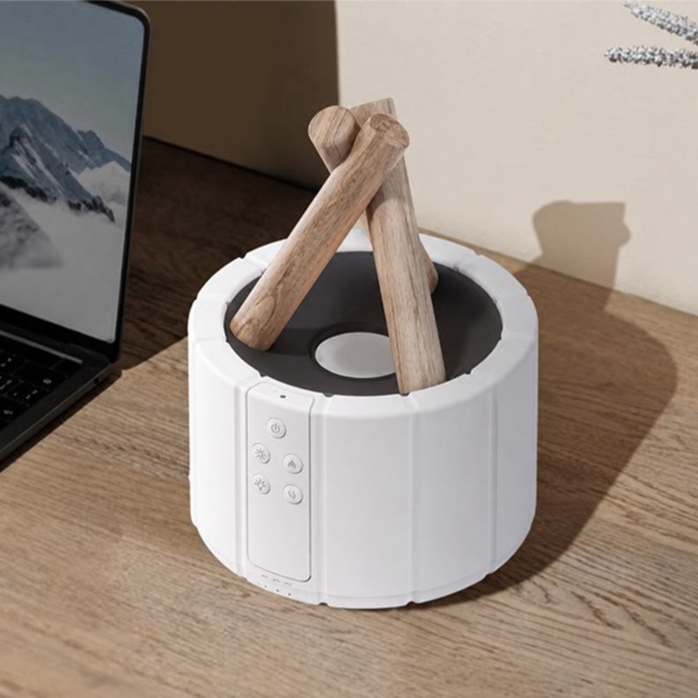 Flame Humidifier Table Lamp – Ambient Light, Aroma & Relaxation in One Design — light off, digitally edited atmosphere preview