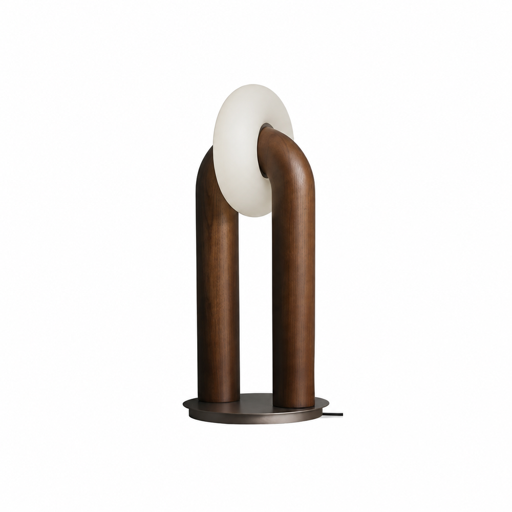 Arch Light Wireless LED Table Lamp – Modern Curved Design with Natural Elegance — light off, digitally edited atmosphere preview