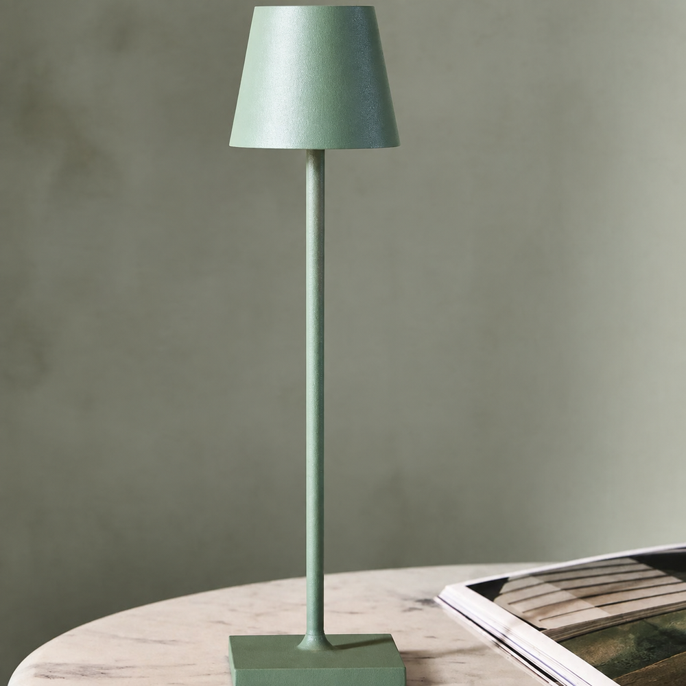 Linea Rechargeable Table Lamp – Dimmable Cordless LED Lamp | Modern Portable Lighting — light off, digitally edited atmosphere preview