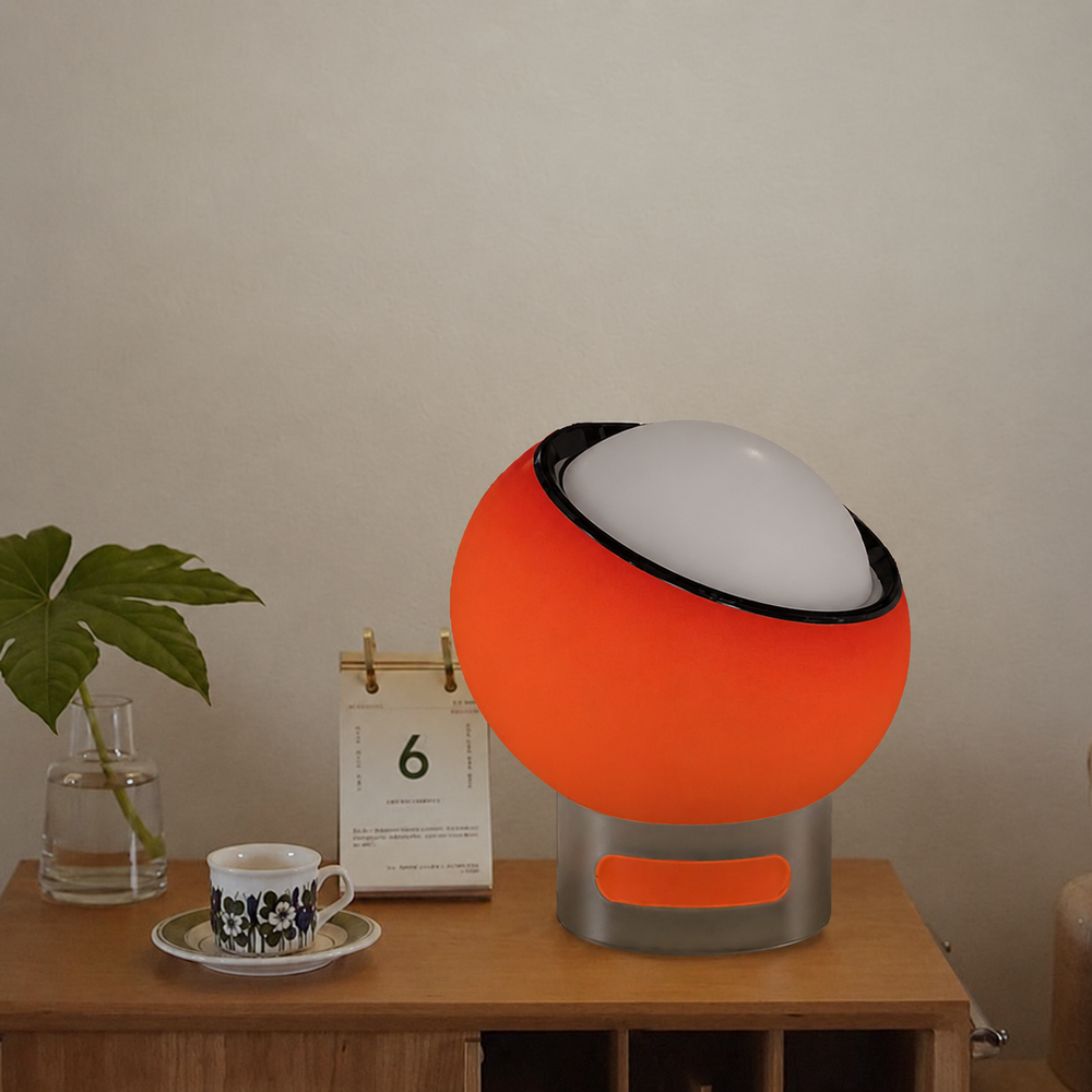 Atelier Opal Table Lamp – Bauhaus Glass Table Light | Minimalist Designer Lighting for Modern Interiors — light off, digitally edited atmosphere preview