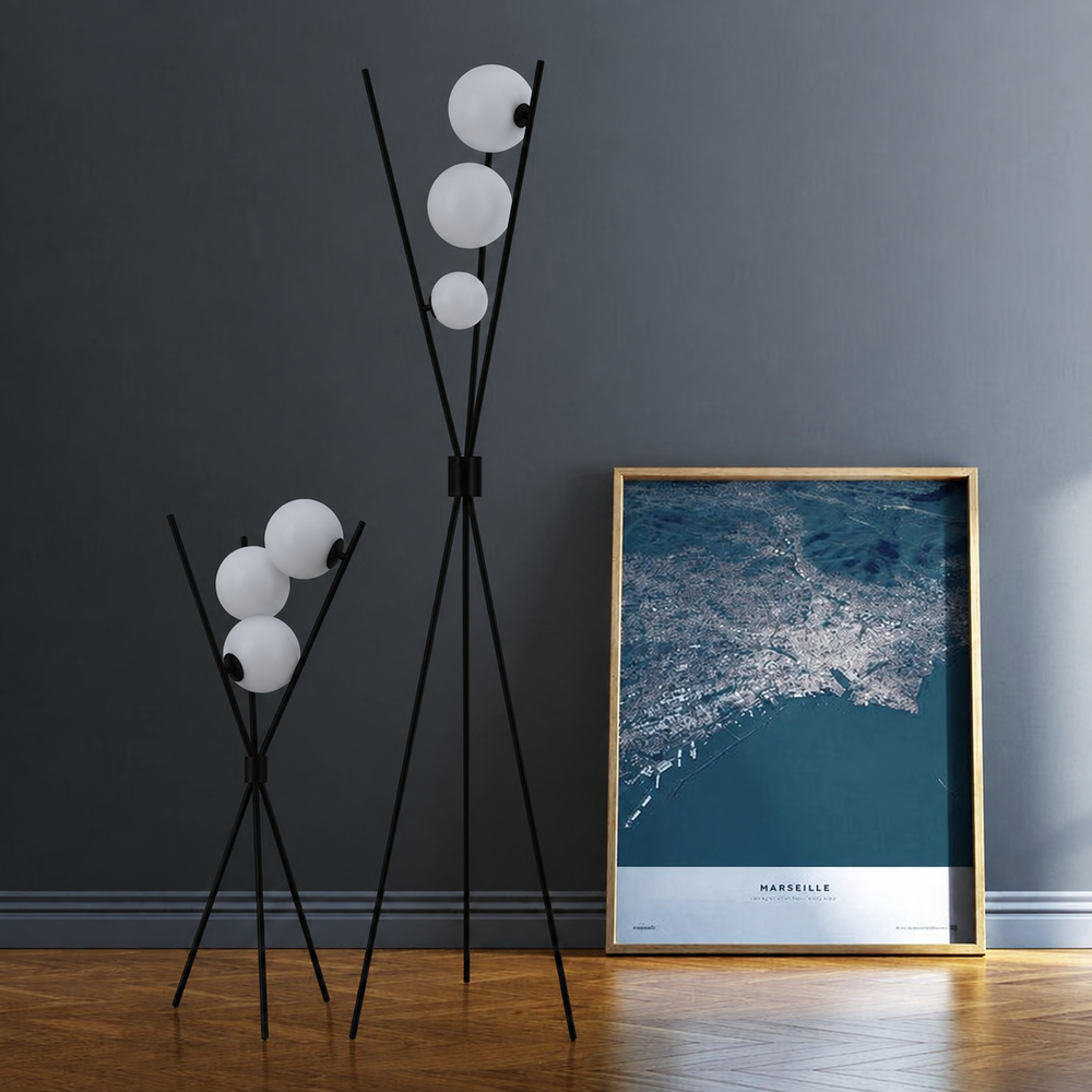 LunaArc LED Floor & Table Lamp – 2-in-1 Dimmable Designer Light | Modern Ambient Lighting — light off, digitally edited atmosphere preview