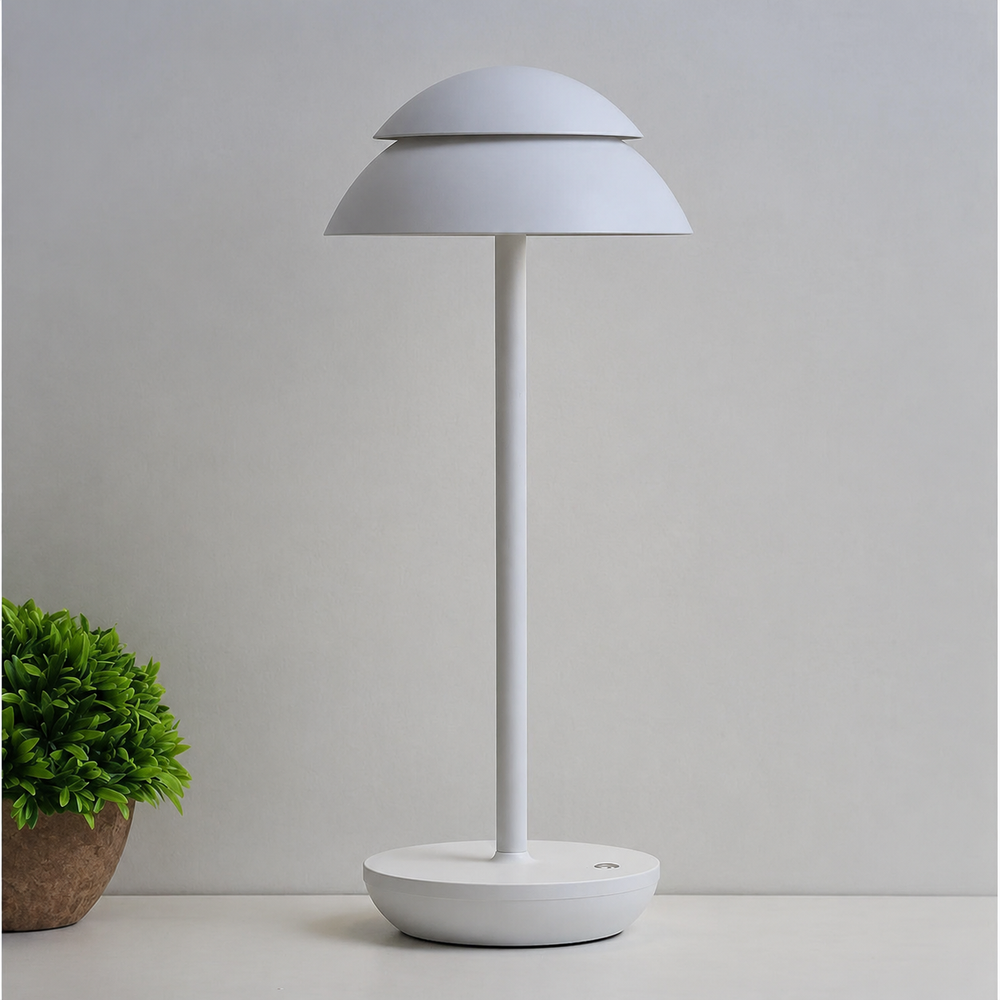 NordAura Rechargeable Table Lamp – Cordless Scandinavian LED Light | Dimmable Designer Ambient Lighting — light off, digitally edited atmosphere preview