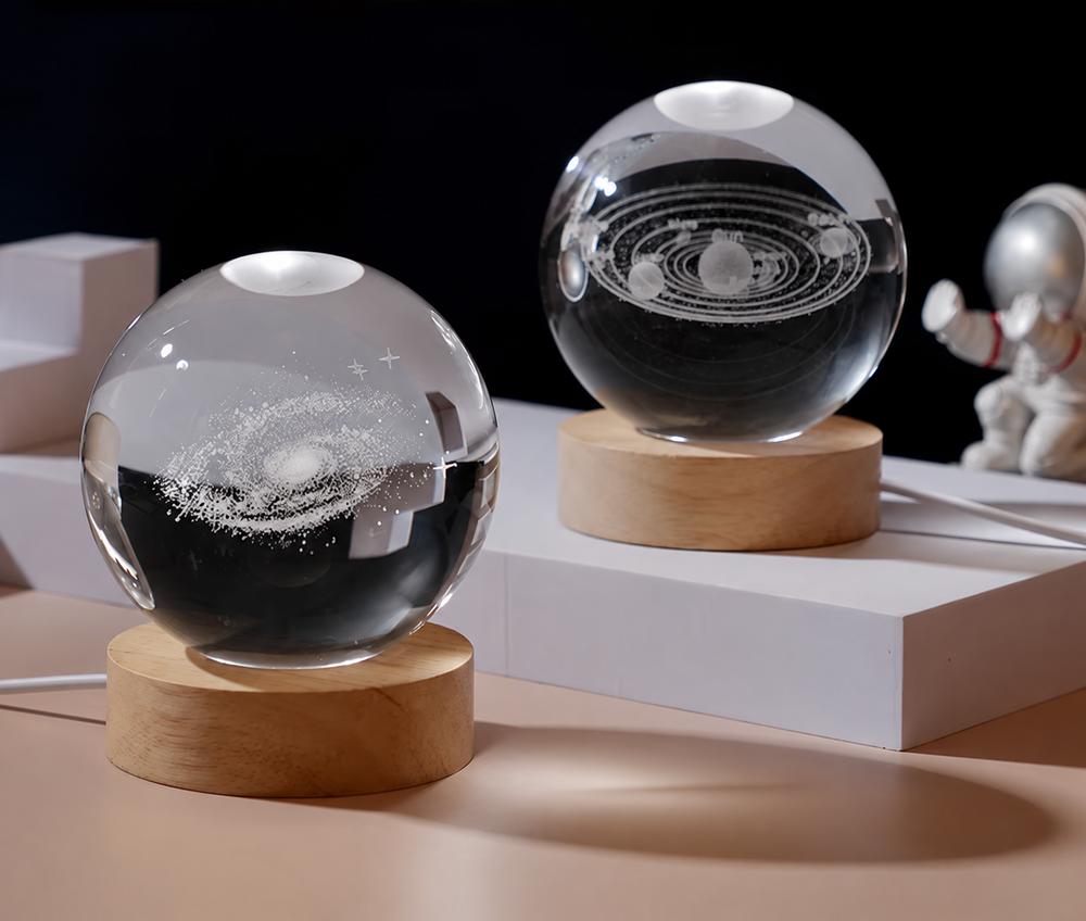 Lumea Galaxy Crystal Night Light – Celestial Ambience for Every Space — light off, digitally edited atmosphere preview
