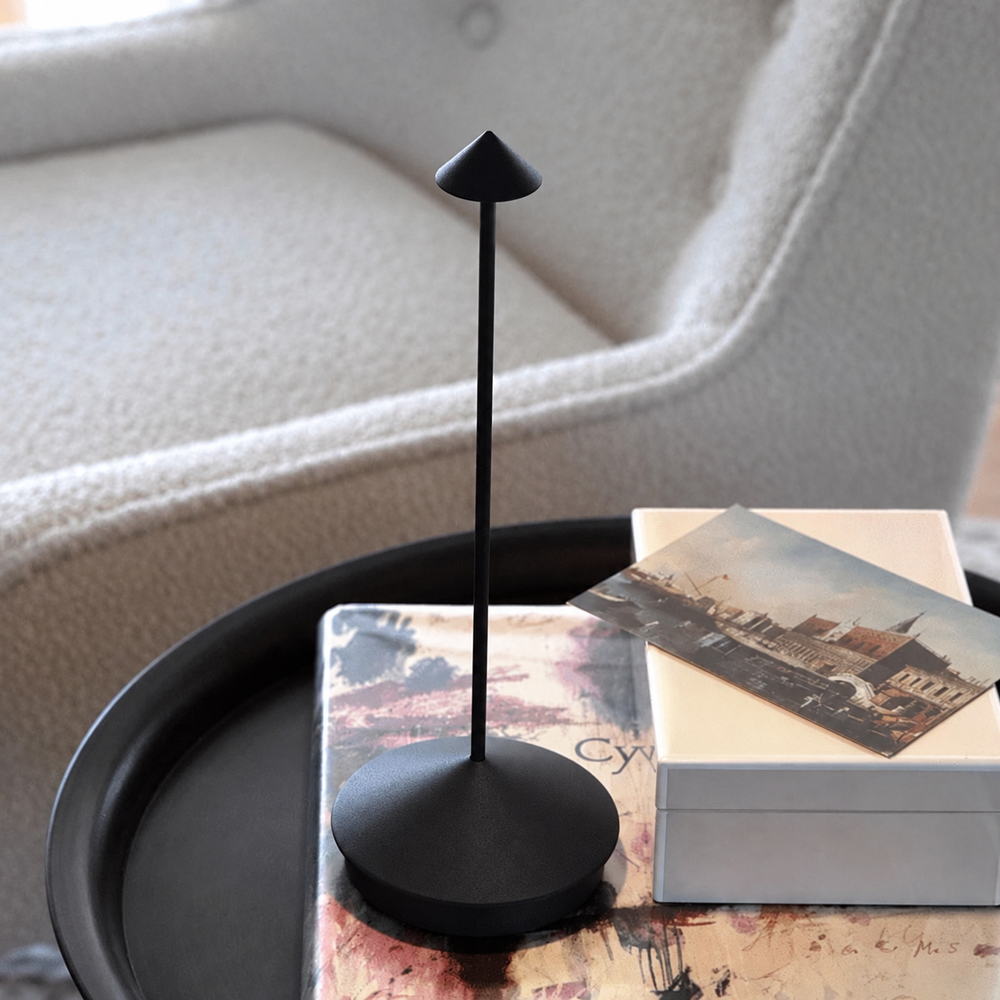 LumaTouch – Rechargeable LED Table Lamp with Stepless Dimming — light off, digitally edited atmosphere preview