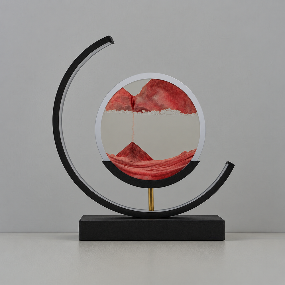 SandLight – 3D Quicksand Table Lamp | Rotating LED Ambient Light with Moving Sand Art — light off, digitally edited atmosphere preview