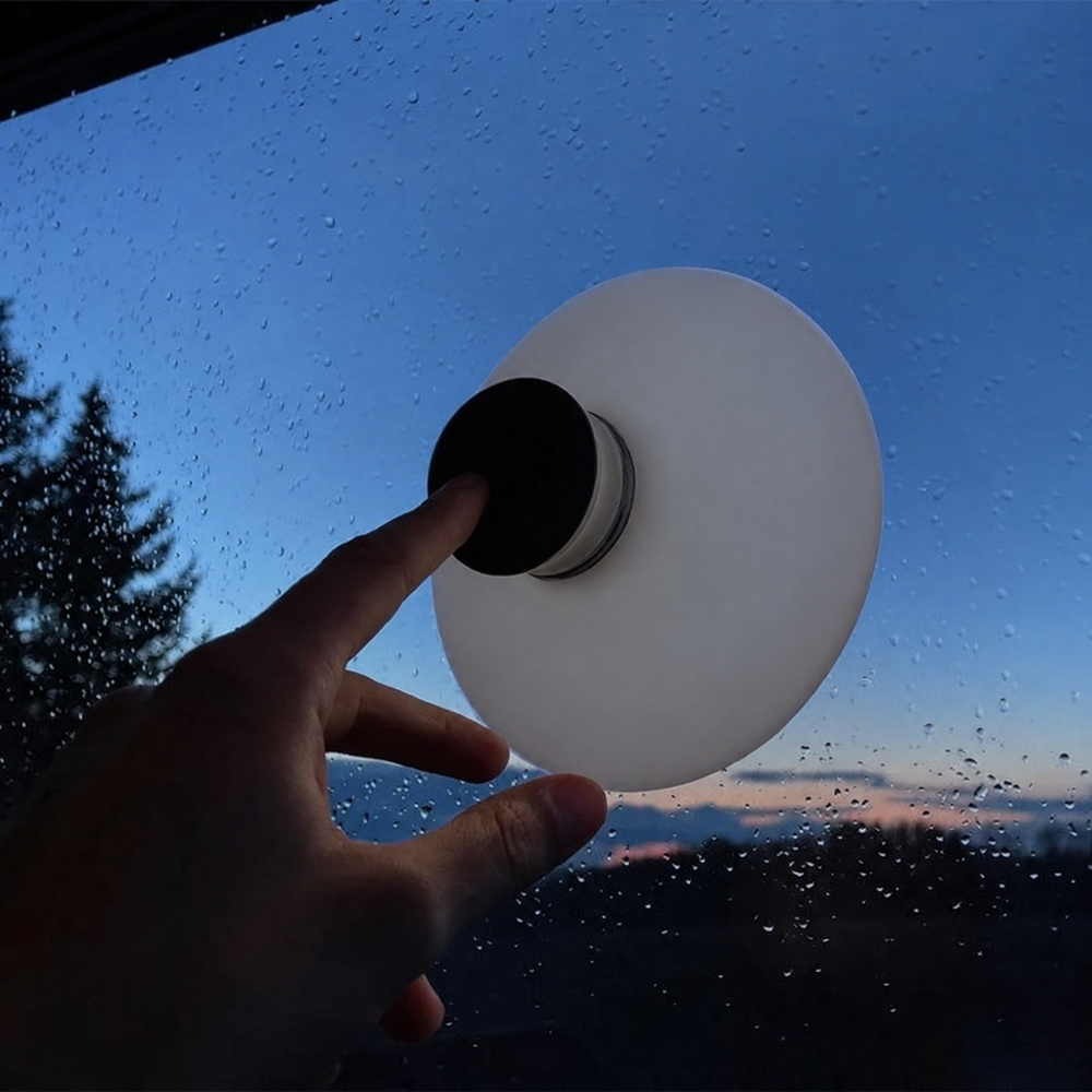 Rechargeable Suction Cup Lamp – Portable LED Light with Strong Suction Mount & USB-C Charging — light off, digitally edited atmosphere preview