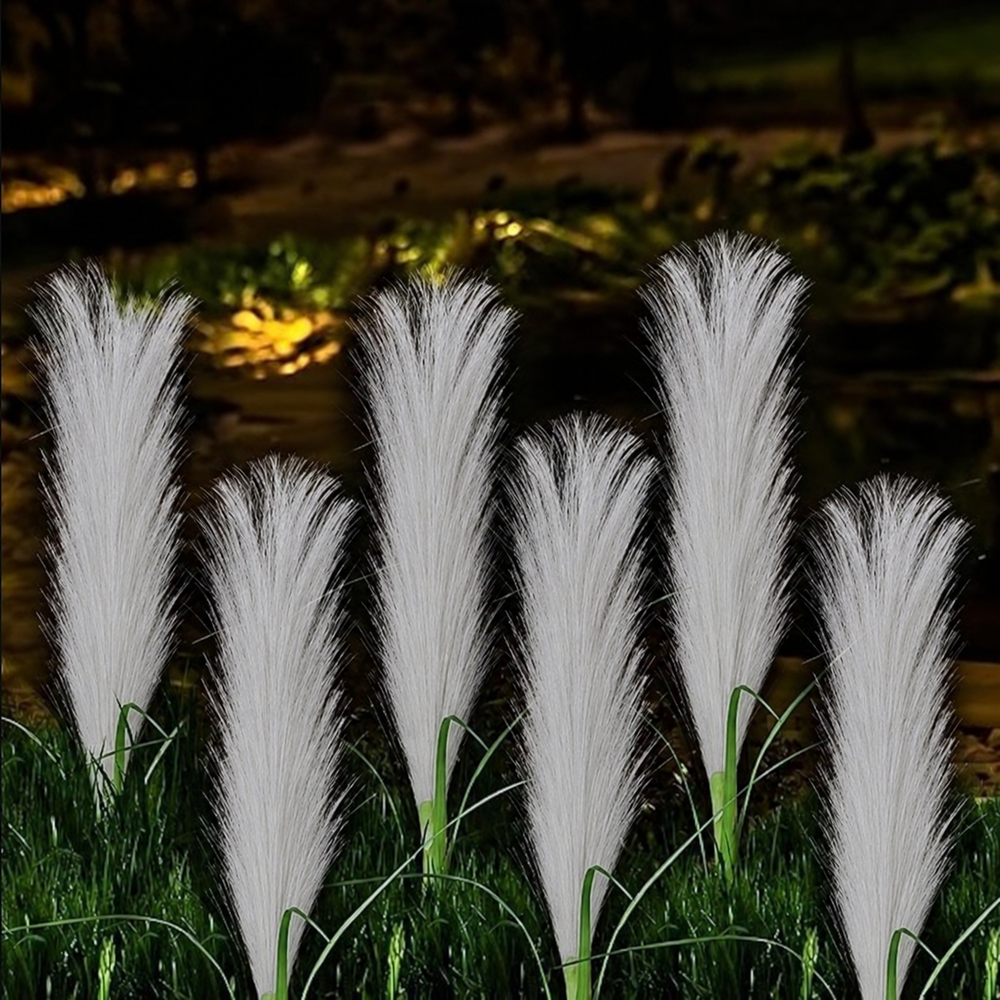 Fiberglass Reed Outdoor Lamp (Solar) – Decorative Solar Reed Lights | IP65 Outdoor Garden Lighting — light off, digitally edited atmosphere preview