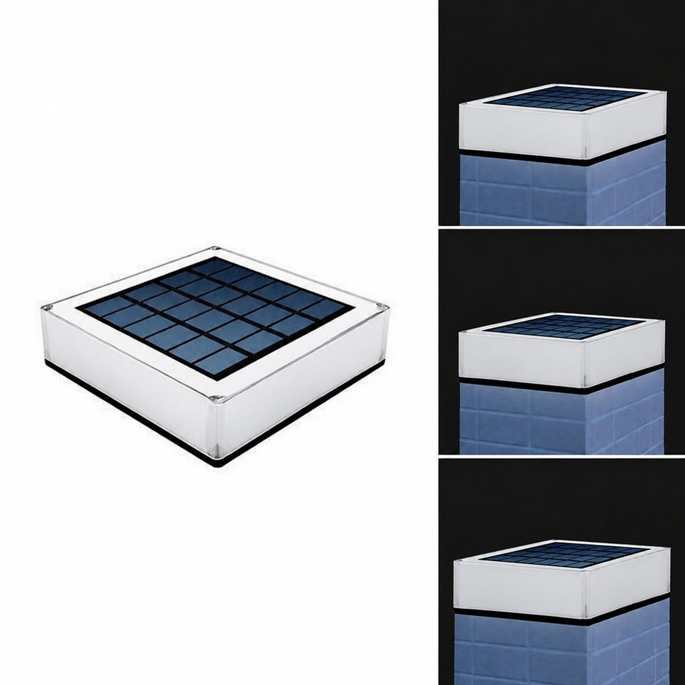 Modern Solar Outdoor Lamp – Flat Out Solar LED Light | IP65 Weather-Resistant Outdoor Lighting — light off, digitally edited atmosphere preview