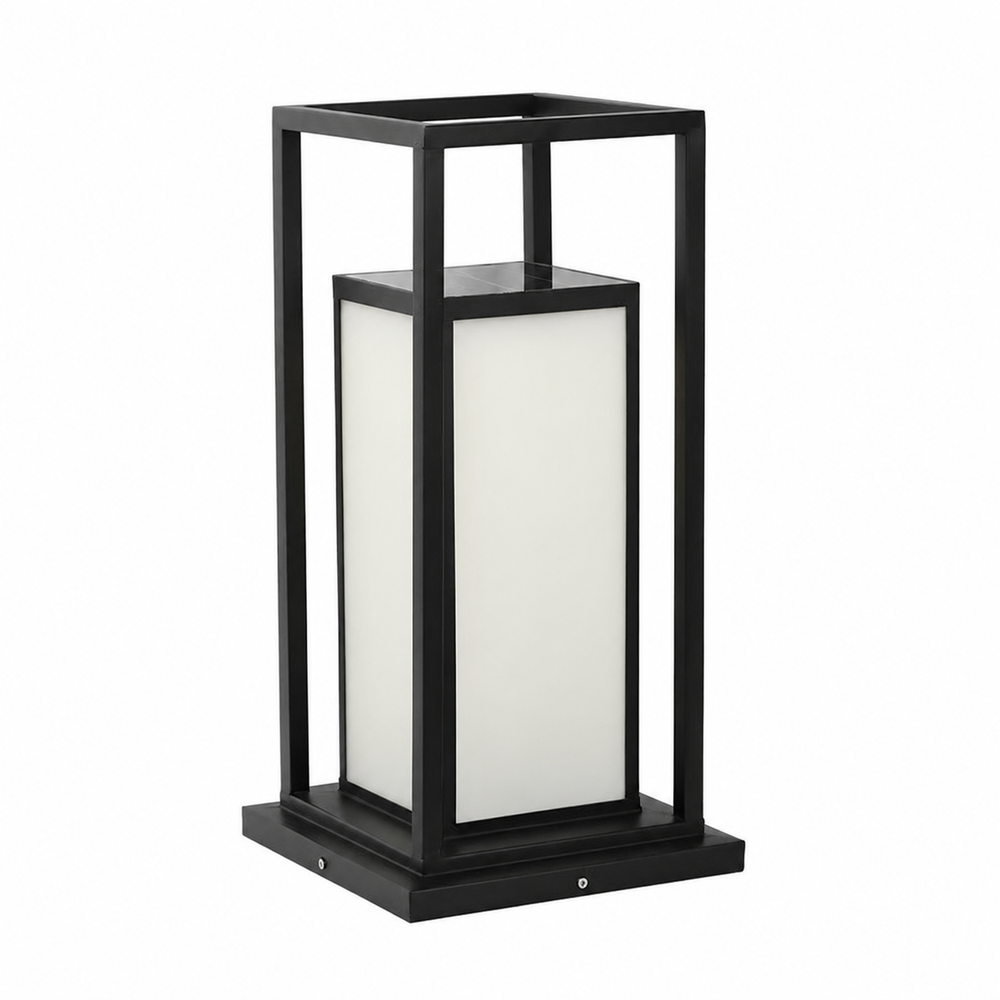 Lumosolar Waterproof LED Solar Post Light – IP65 Outdoor Garden & Terrace Lighting — light off, digitally edited atmosphere preview
