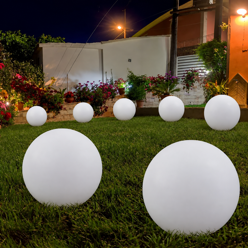 AuraSphere Solar LED Light Ball – RGB Waterproof Garden Globe with Remote Control | Decorative Outdoor Mood Lighting — light off, digitally edited atmosphere preview