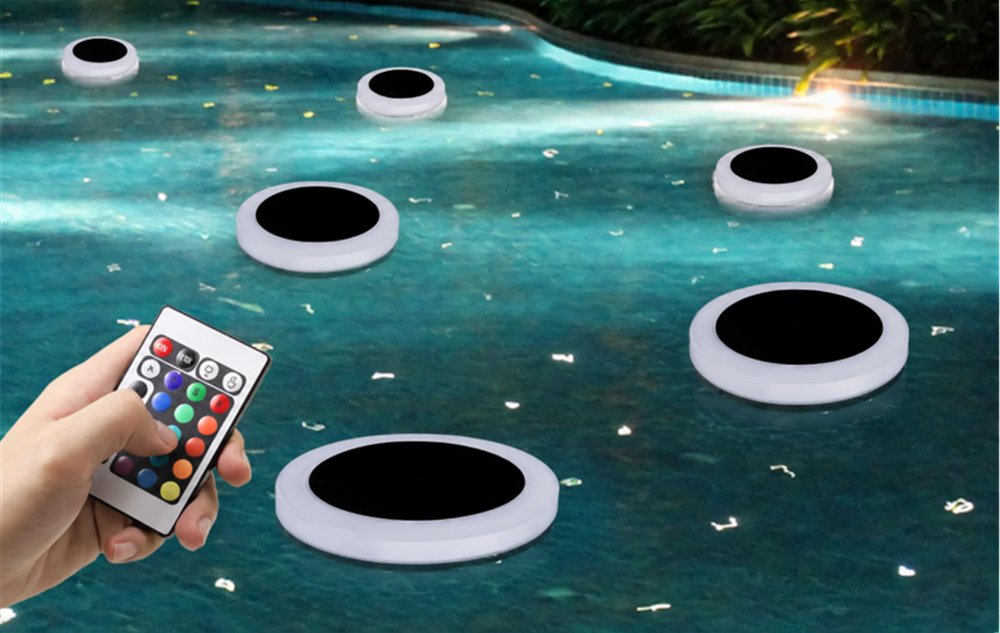 AquaOrb Solar Floating Pool Light – RGB Waterproof LED Sphere with App & Remote Control | Smart Outdoor Mood Lighting — light off, digitally edited atmosphere preview