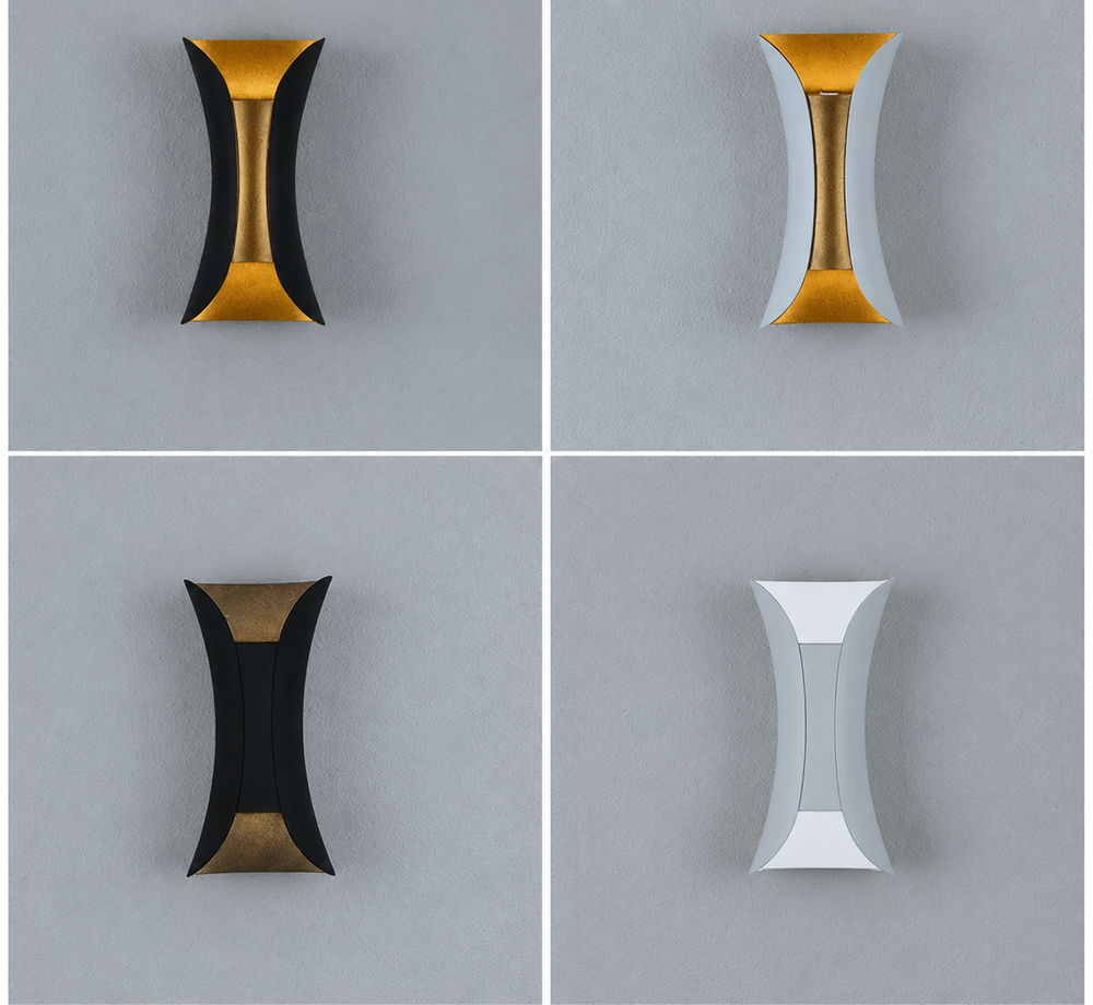ScandiGlow LED Wall Light – Waterproof Indoor & Outdoor Up & Down Wall Lamp | Modern Aluminium Lighting — light off, digitally edited atmosphere preview