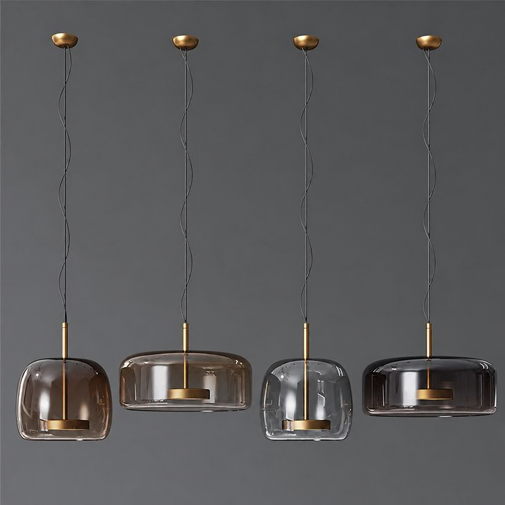 Hotel Glass Pendant Light — light off, digitally edited atmosphere preview
