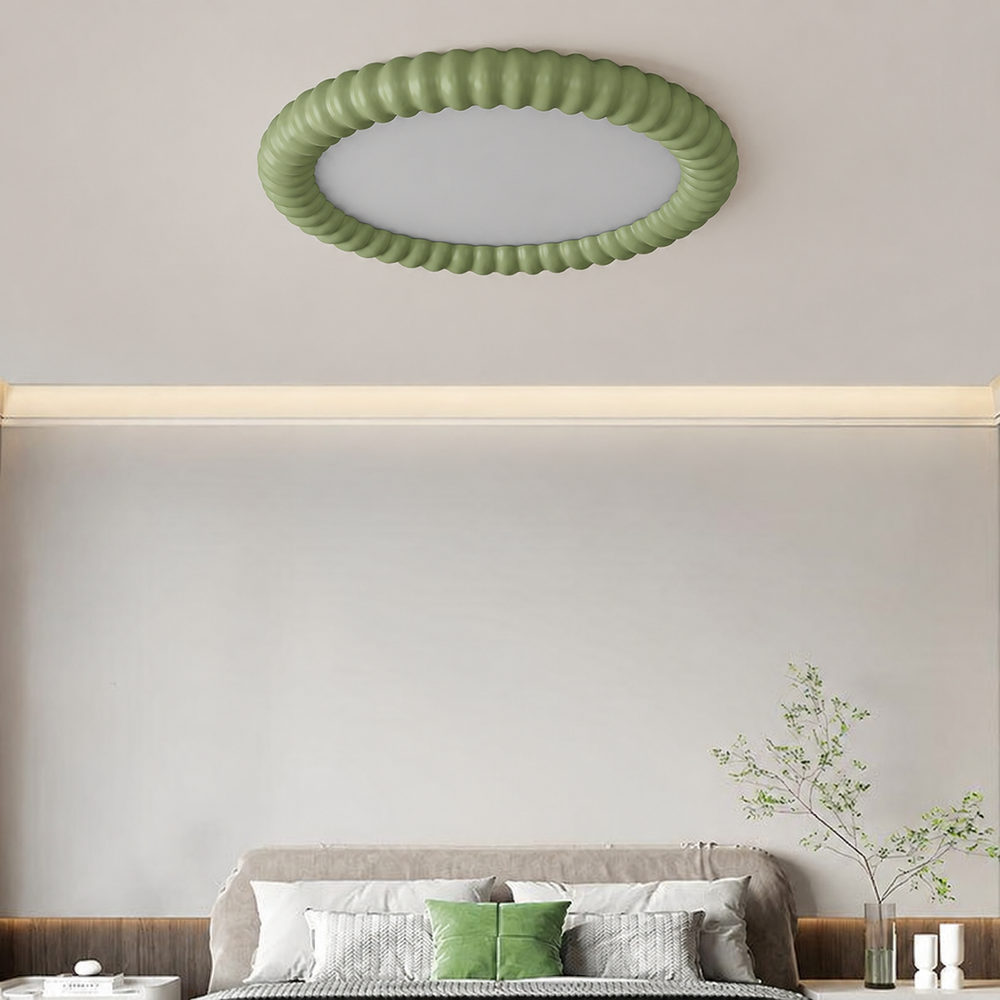 Ripple Halo Ceiling Light — light off, digitally edited atmosphere preview