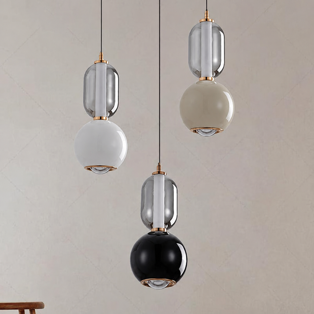 Nordic Glass Pendant Light — light off, digitally edited atmosphere preview