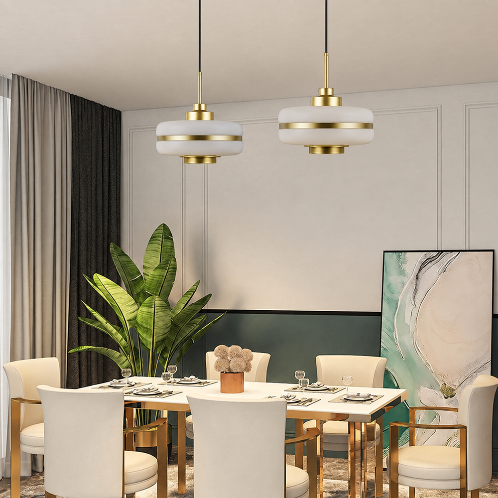 Nordéclair Glass Pendant Light – Nordic Luxury Hanging Lamp | Minimalist Scandinavian Ceiling Lighting — light off, digitally edited atmosphere preview