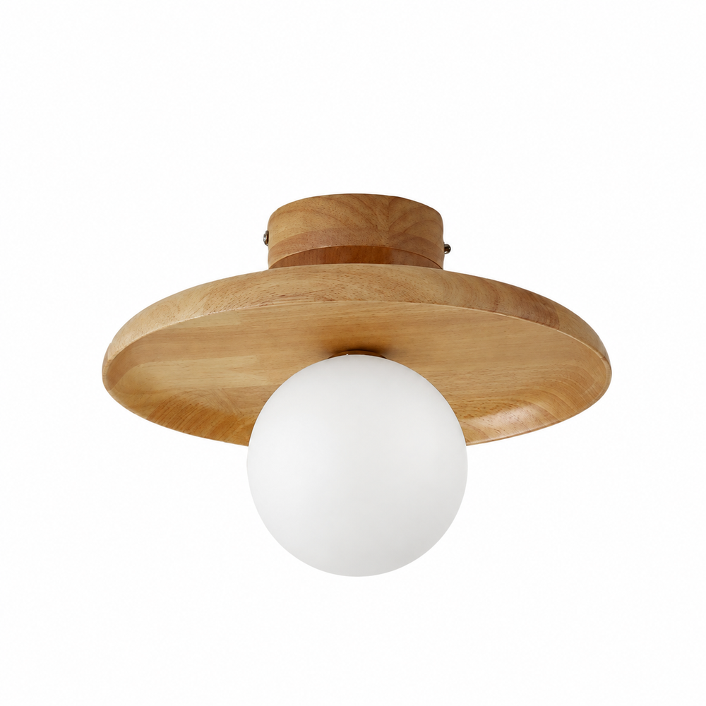 KyotoBeam Ceiling Light – Japanese Wooden Ceiling Lamp | Minimalist Nordic Lighting for Hallways & Living Spaces — light off, digitally edited atmosphere preview