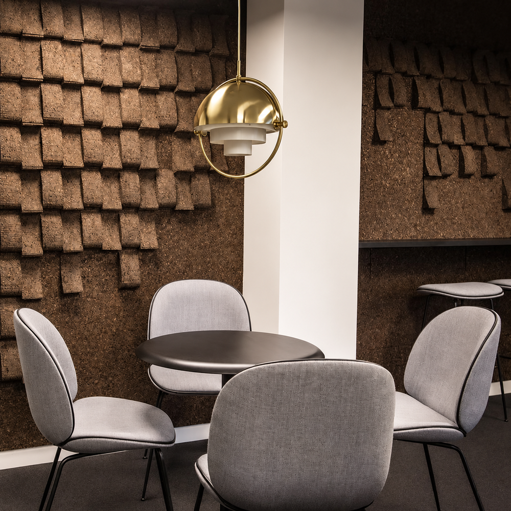 Scandinavian Layered Pendant Light – Danish Designer Ceiling Lamp | Luxury Modern Ambient Lighting — light off, digitally edited atmosphere preview