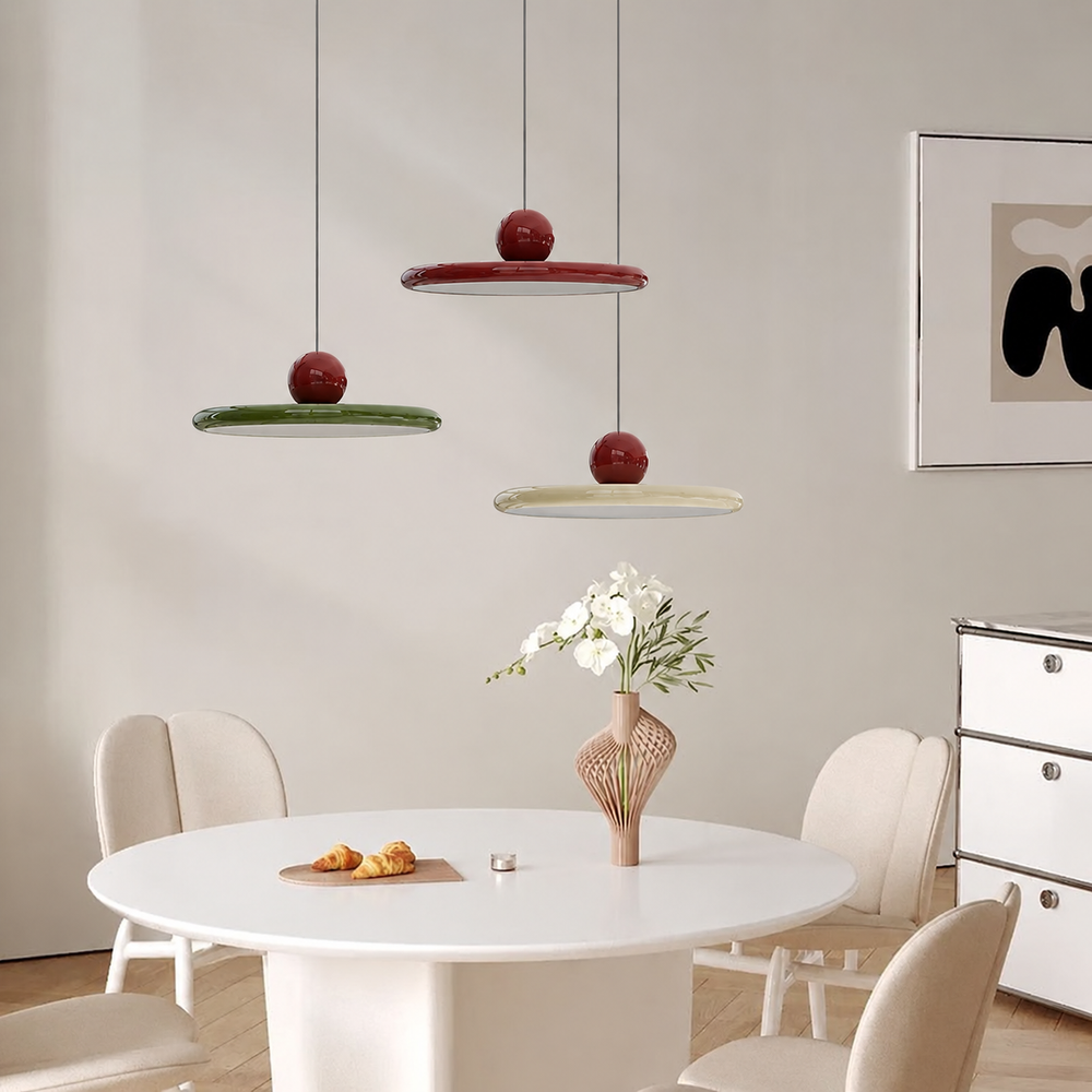 Bauhaus UFO Pendant Light – Scandinavian LED Ceiling Lamp | Modern Artistic Interior Lighting — light off, digitally edited atmosphere preview