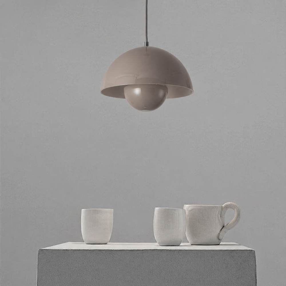 Scandinavian Flowerpot Pendant Light – Modern Nordic Ceiling Lamp | Warm Minimalist Interior Lighting — light off, digitally edited atmosphere preview