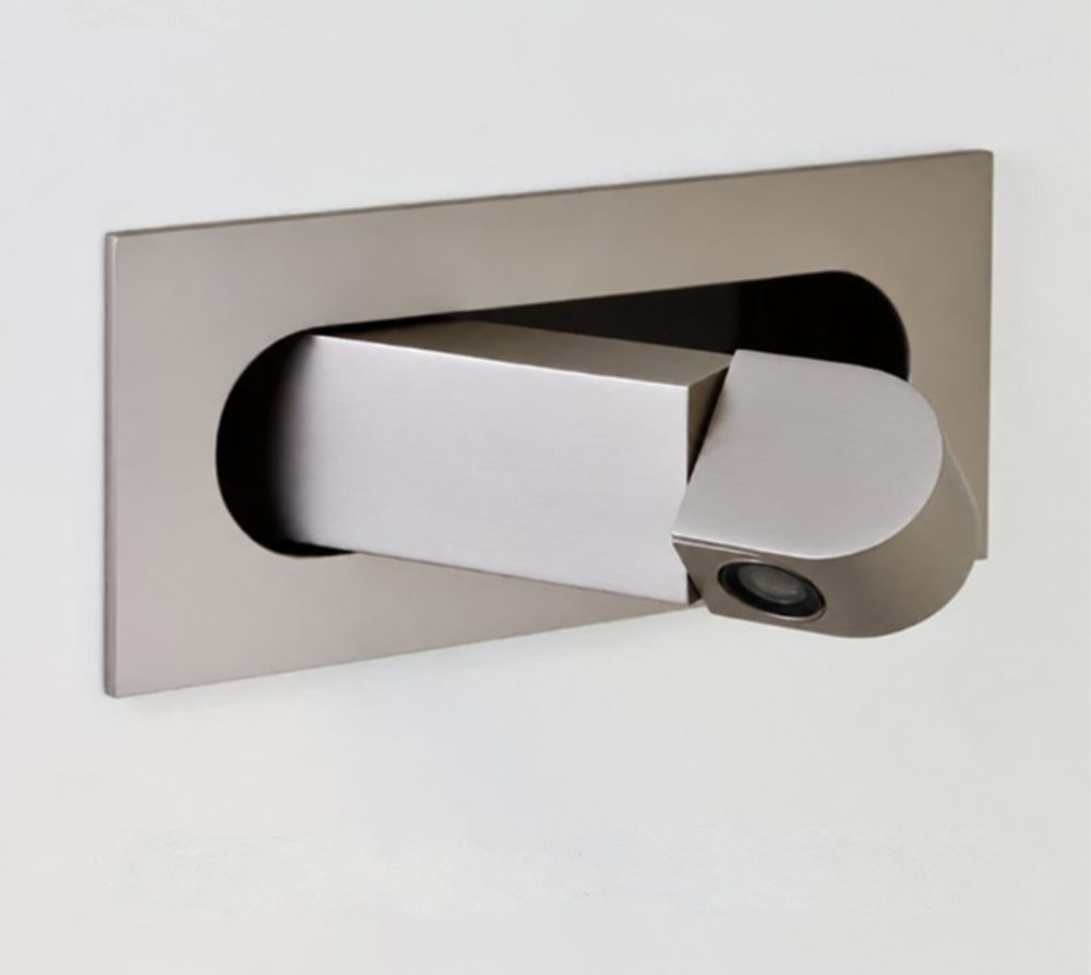 Arctis Pivot Wall Light – Adjustable Recessed LED Reading Lamp | Minimalist Nordic Wall Lighting — light off, digitally edited atmosphere preview