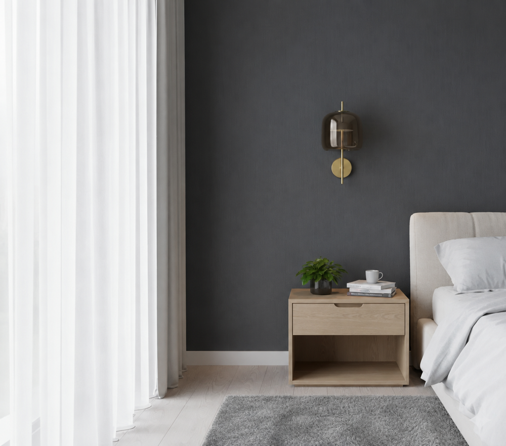 Veralis Wall Light – Nordic Glass LED Wall Lamp | Minimalist Ambient Lighting for Modern Interiors — light off, digitally edited atmosphere preview