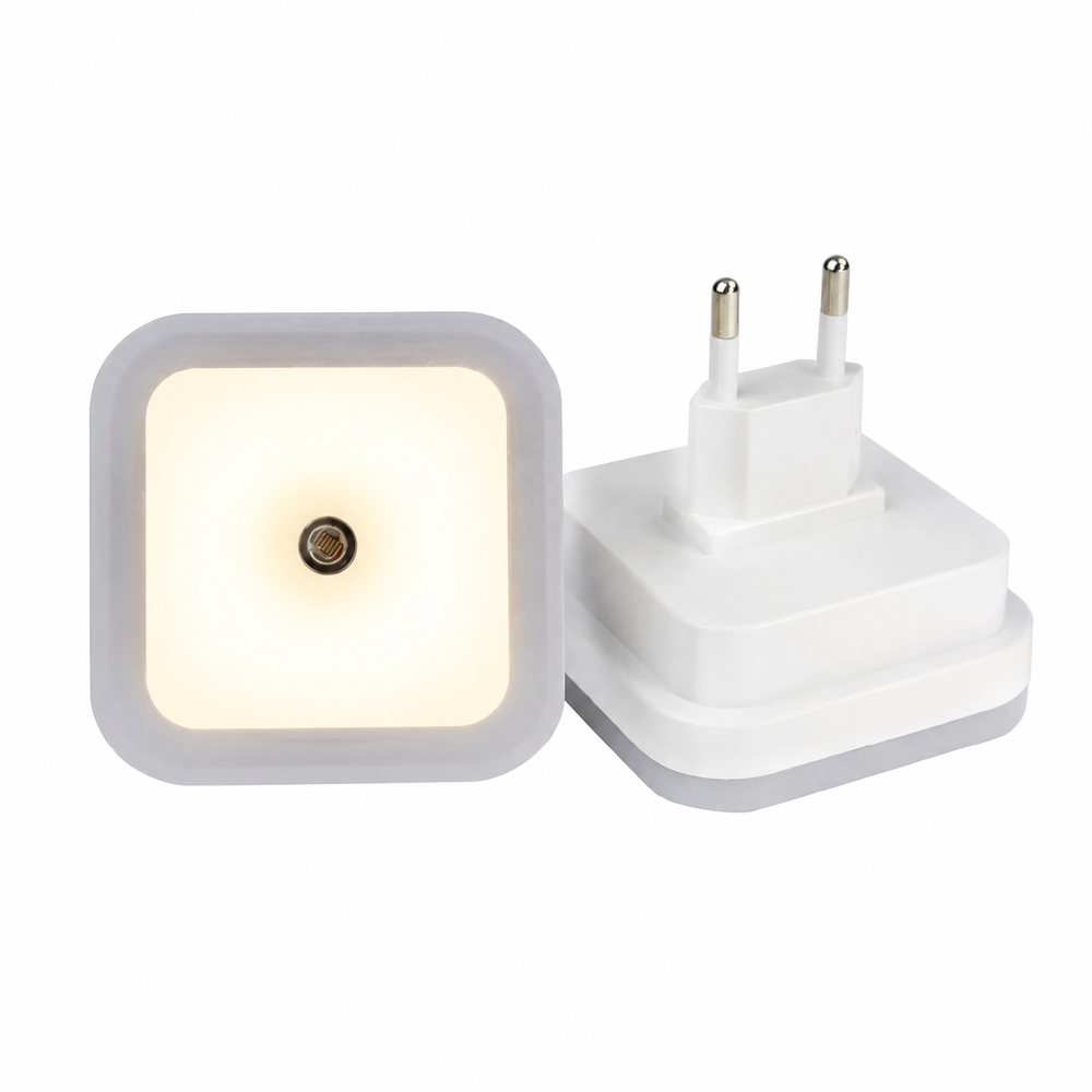 NightSense LED Plug-In Night Light – Automatic Dusk Sensor Lamp | Soft Ambient Safety Lighting — light on, digitally edited atmosphere preview