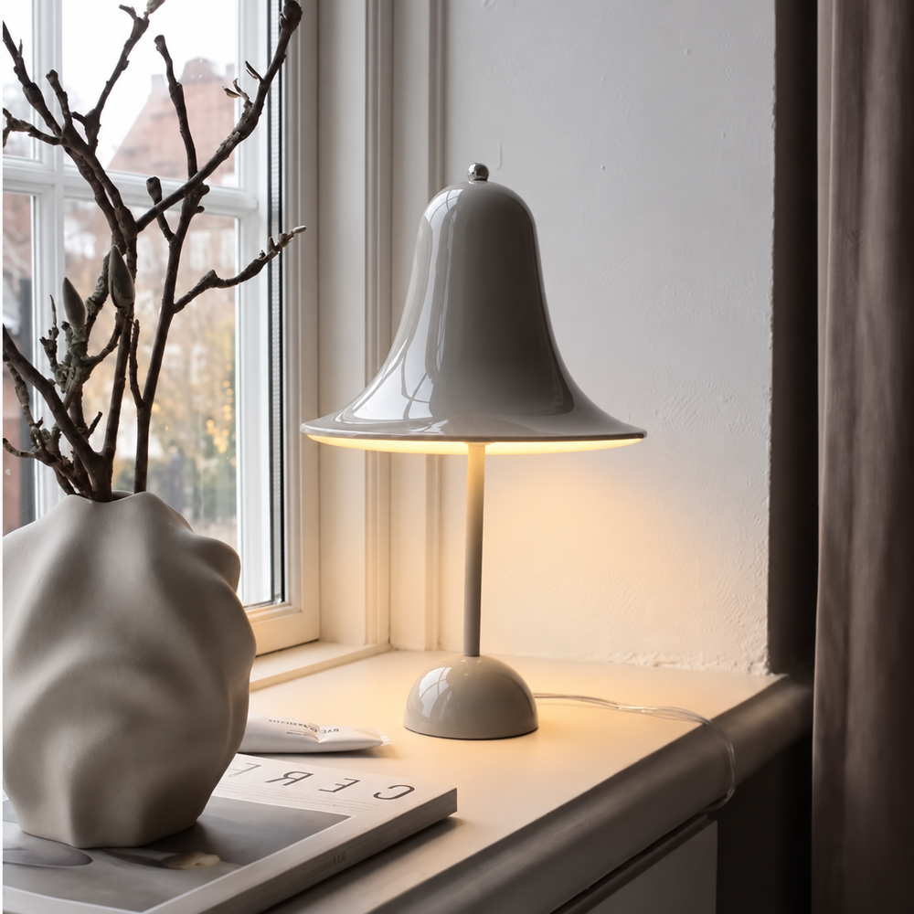 Capella Rechargeable Table Lamp – Cordless Designer LED Light | Portable Ambient Lighting for Modern Interiors — light on, digitally edited atmosphere preview