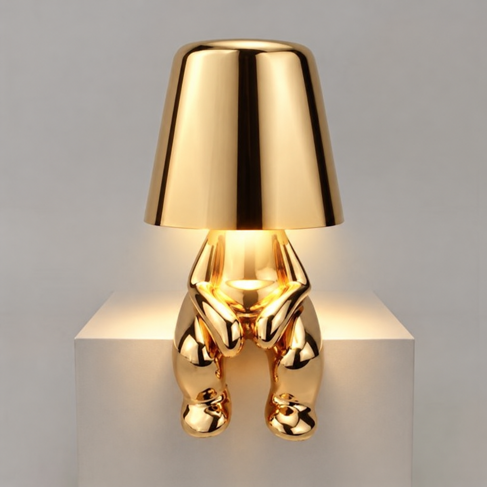 AuraForm Rechargeable Table Lamp – Cordless Dimmable LED Light | Premium Modern Ambient Lighting — light on, digitally edited atmosphere preview