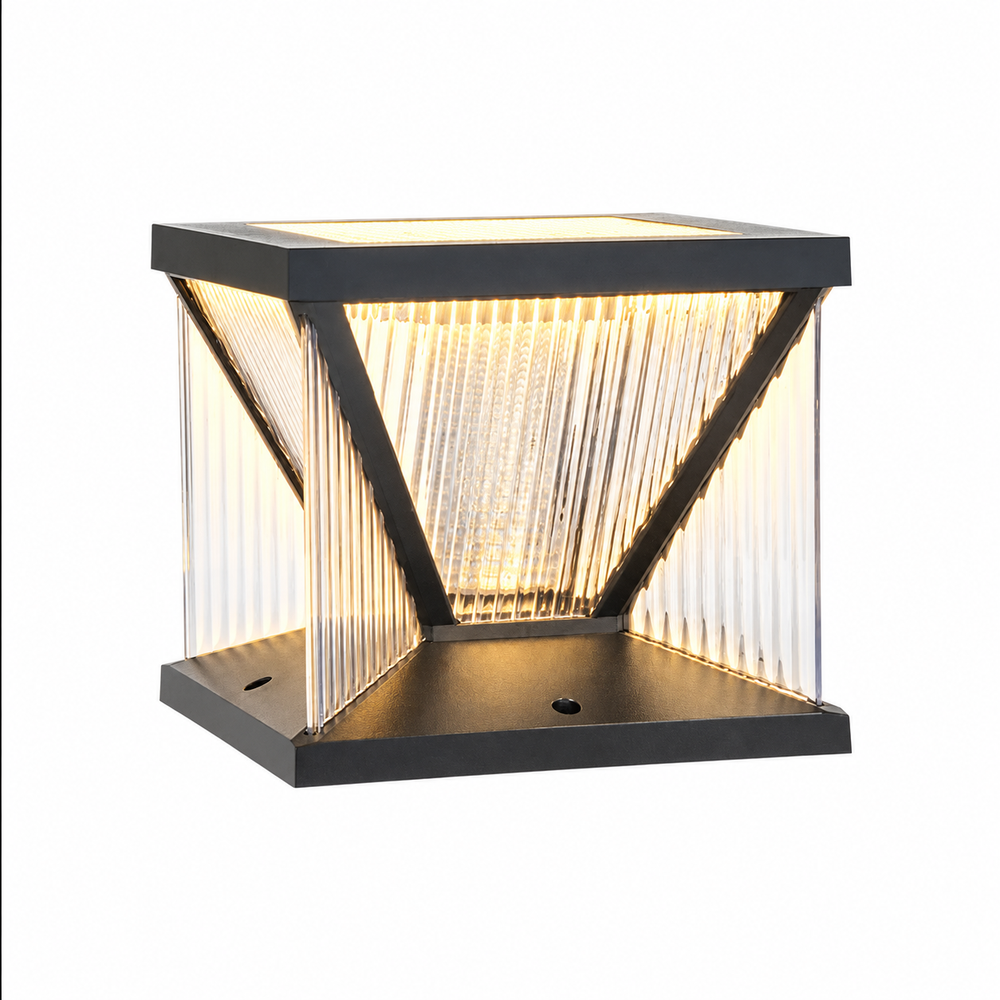 LED Outdoor Garden Light – Solar Landscape Lighting for Gardens & Pathways — light on, digitally edited atmosphere preview