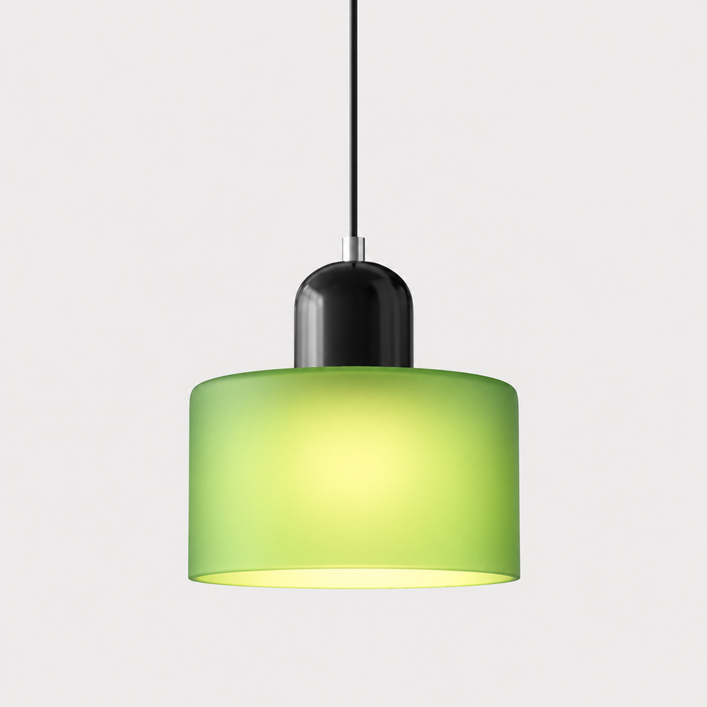 Bauhaus Creative Glass Pendant Light — light on, digitally edited atmosphere preview