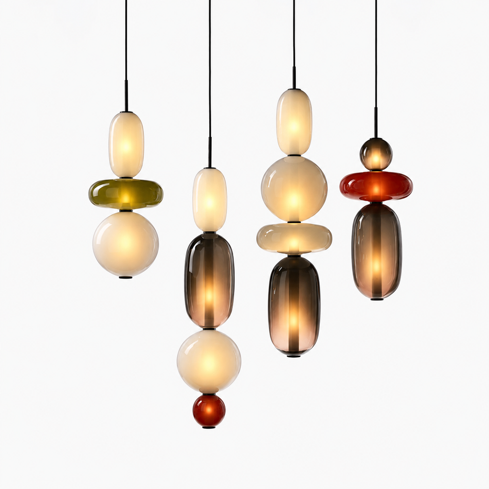 Candied Glass Pendant Light — light on, digitally edited atmosphere preview