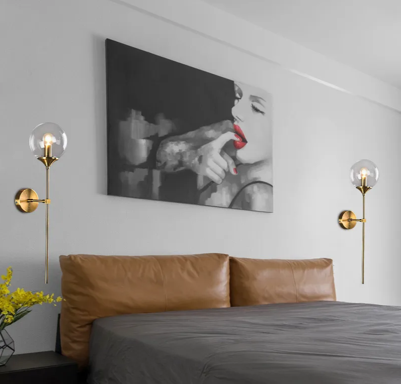 Nordelle Globe Wall Light – Scandinavian Glass Wall Lamp | Modern Ambient Lighting | Minimalist Interior Elegance