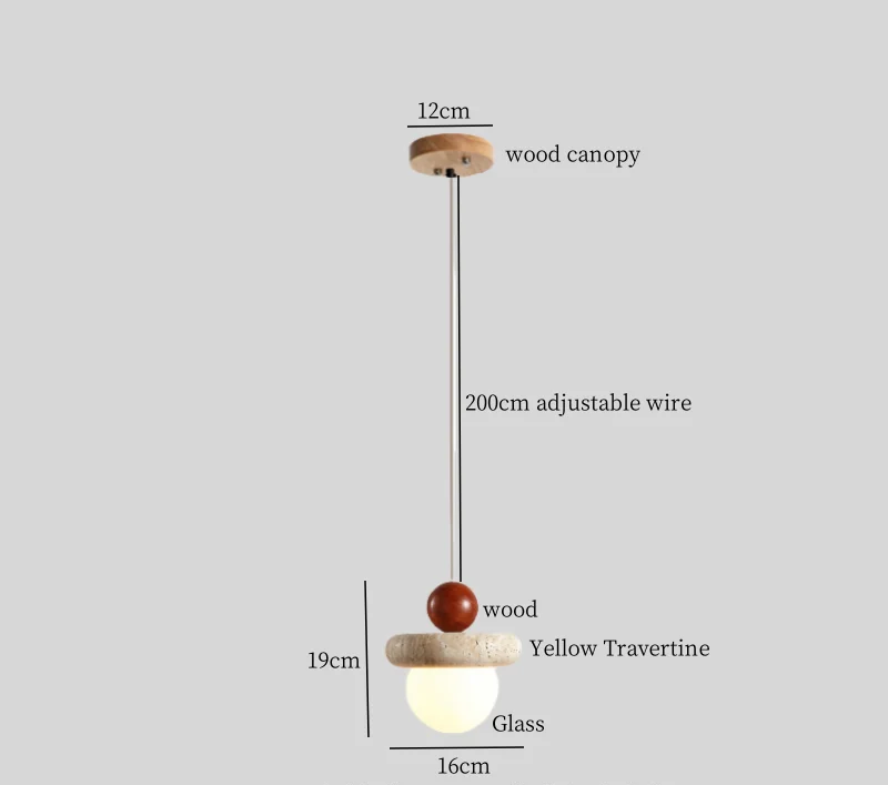 Travora Wabi Pendant Light – Natural Travertine Stone Ceiling Lamp | Japandi Ambient Lighting | Sculptural Interior Elegance