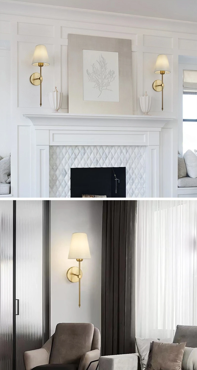 Heritage Fabric Wall Light – Industrial Style LED Wall Lamp | Vintage-Inspired Ambient Lighting | Elegant Interior Accent