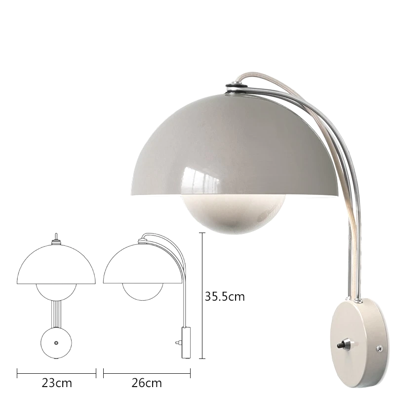 Nordic Bud LED Wall Light – Contemporary E27 Wall Lamp | Soft Ambient Lighting | Modern Interior Accent