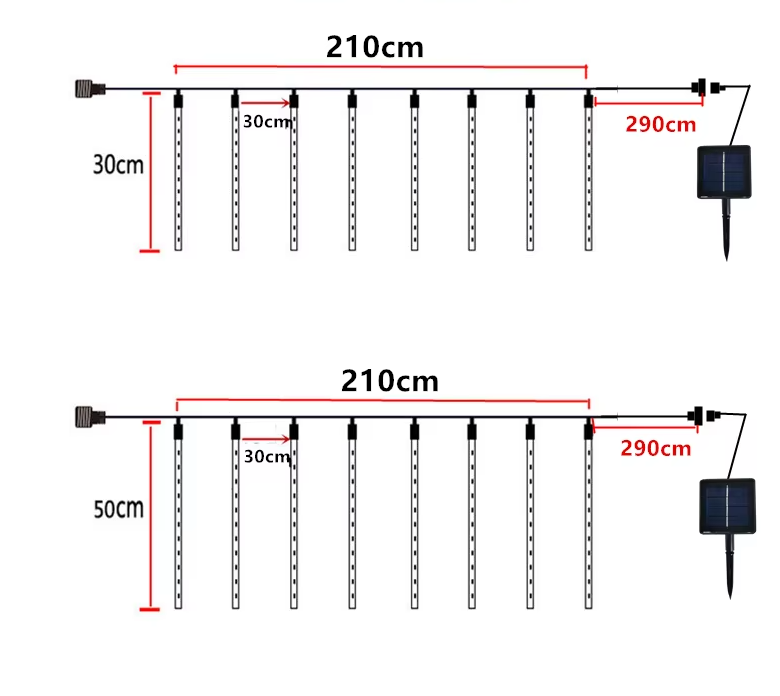 LUMIMETEOR Solar LED Meteorschauer-Lichter-Leuchtezauber