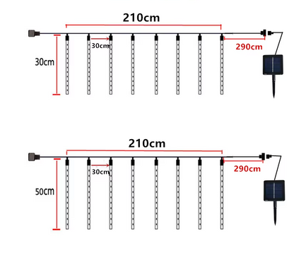 LUMIMETEOR Solar LED Meteorschauer-Lichter-Leuchtezauber