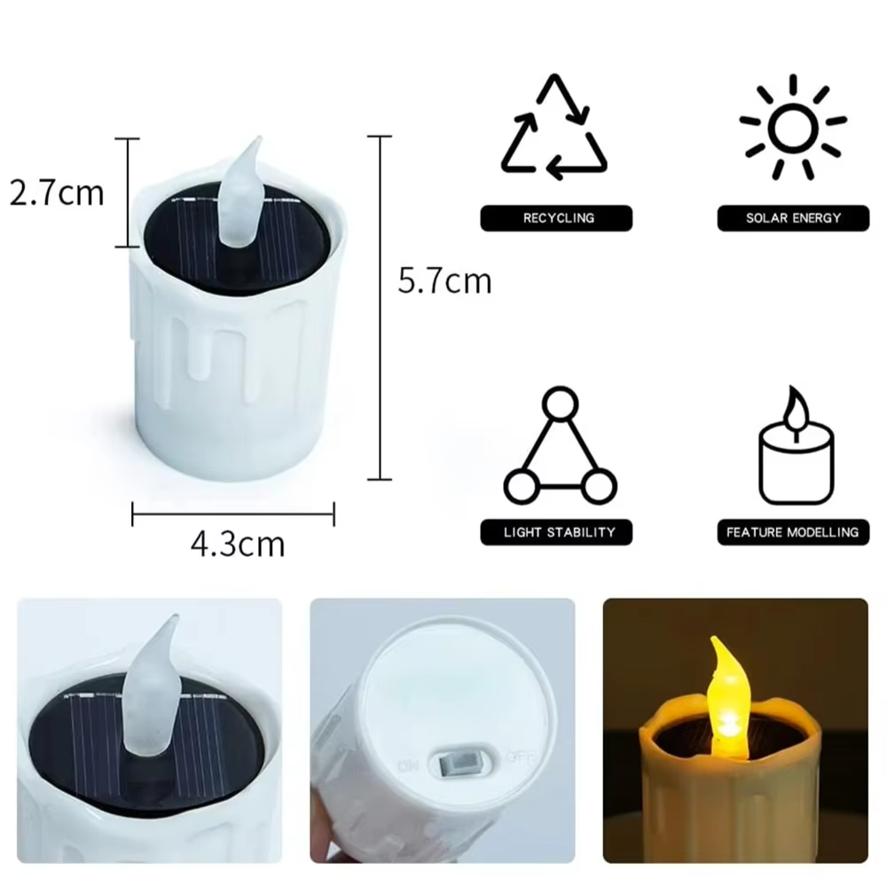 SOLAGLOW 6-Delige Solar LED Theelichtjes-Leuchtezauber