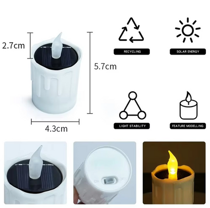 SOLAGLOW 6-Delige Solar LED Theelichtjes-Leuchtezauber