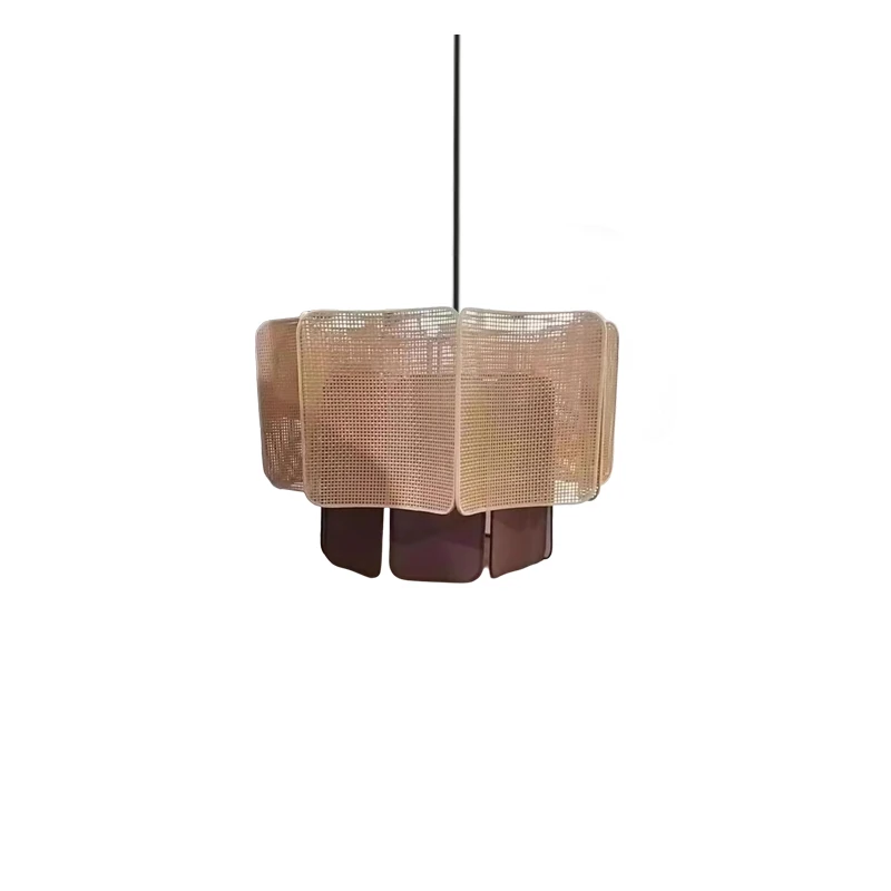 Wabi Sabi Rattan Pendant Light – Handwoven Bamboo Ceiling Lamp | Natural Ambient Lighting | Japandi Boho Interior Décor