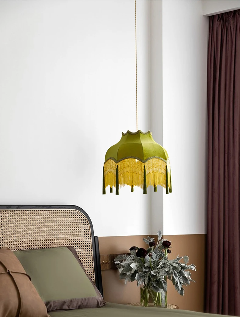 Versailles Tassel Pendant Light – French Vintage Chandelier | Luxury Fabric Ceiling Lamp | Timeless Interior Elegance