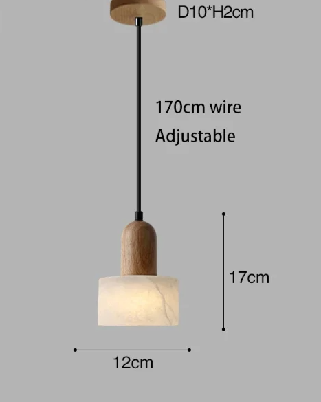 Auralith Marble Pendant Light – Wabi-Sabi Jade Stone Ceiling Lamp | Luxury LED Lighting for Refined Interiors